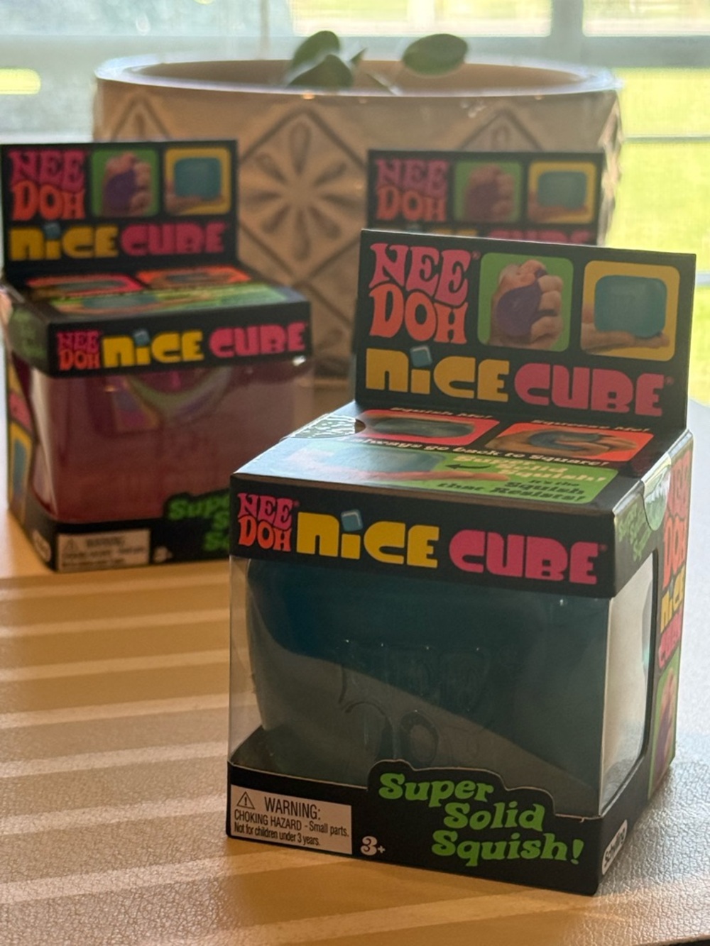 NeeDoh Nice Cube Squishy Toy - Blue - Picture 3 of 5